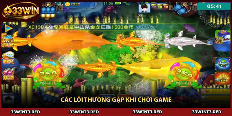 Các lỗi thường gặp khi chơi game